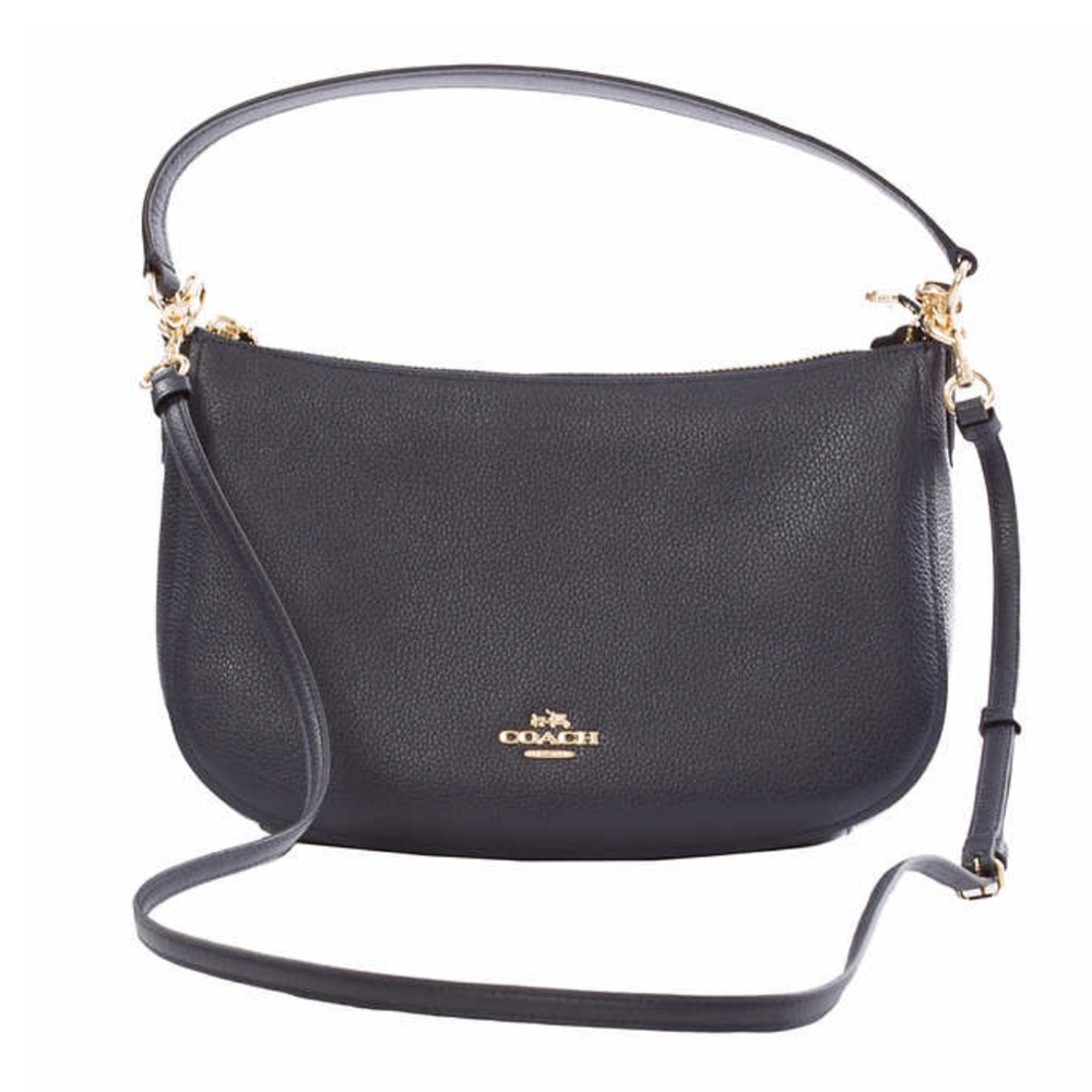 Coach Pebble Leather Chelsea Crossbody Bag In Navy Gem